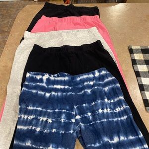 5 pair capris leggings